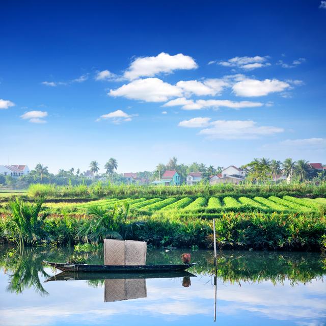 Rural Landscape, Vietnam - Print Brambly Cottage Size: 20cm H x 20cm W on Productcaster.