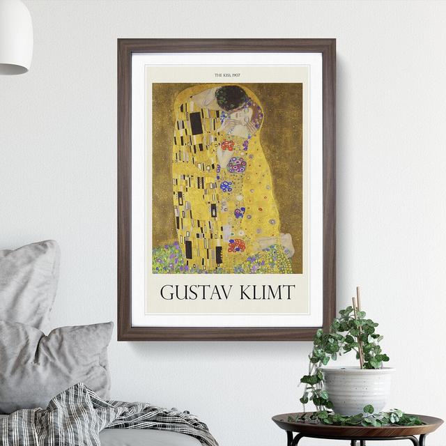 The Kiss Vol.2 by Gustav Klimt - Picture Frame Painting East Urban Home Frame Option: Walnut Framed, Size: 36cm H x 27cm W x 2cm D on Productcaster.