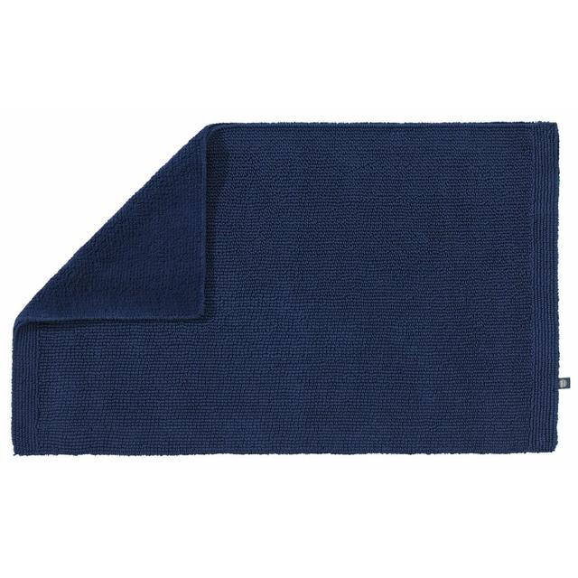 Pur Bath Mat RHOMTUFT Size: 60cm W x 60cm L, Colour: Dark Blue on Productcaster.