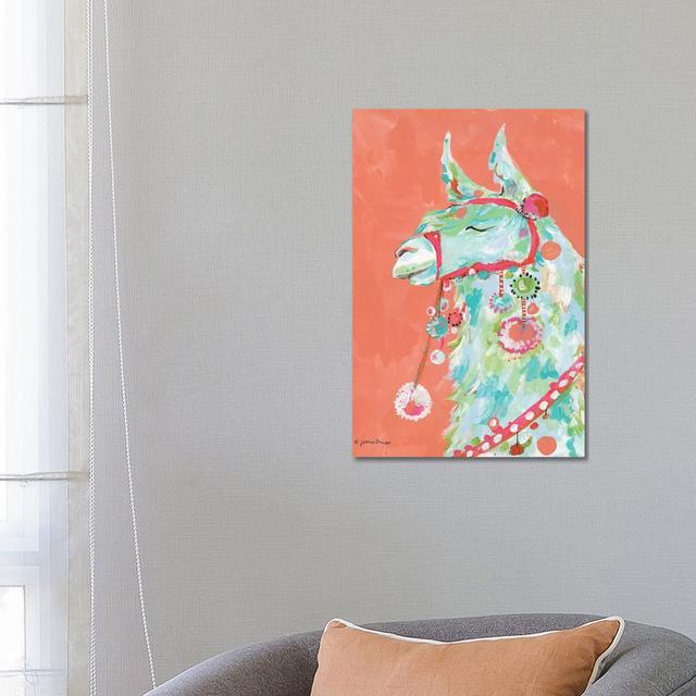 Tito the Llama by Jessica Mingo - Wrapped Canvas Graphic Art Latitude Vive Size: 66.04cm H x 45.72cm W x 3.81cm D on Productcaster.