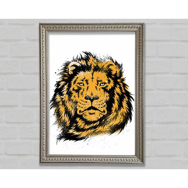 Proud Lion - Single Picture Frame Art Prints Latitude Vive Format: Silver Framed Paper, Size: 59.7cm H x 42cm W x 3cm D on Productcaster.