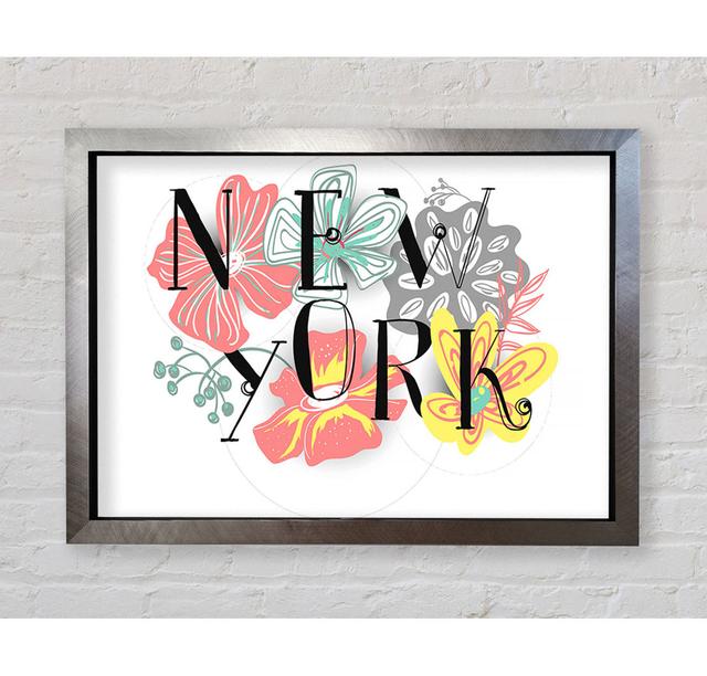 Flower City - Print Ophelia & Co. Size: 42cm H x 59.7cm W x 8cm D, Format: Silver Framed Paper on Productcaster.