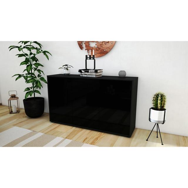 Guillot Sideboard Brayden Studio Body and front colour: Black/High-gloss black on Productcaster.