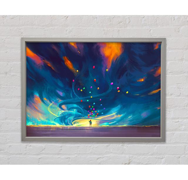 Swirling Skies Of Colour Framed Print Bright Star Size: 100.1cm H x 141.4cm W on Productcaster.