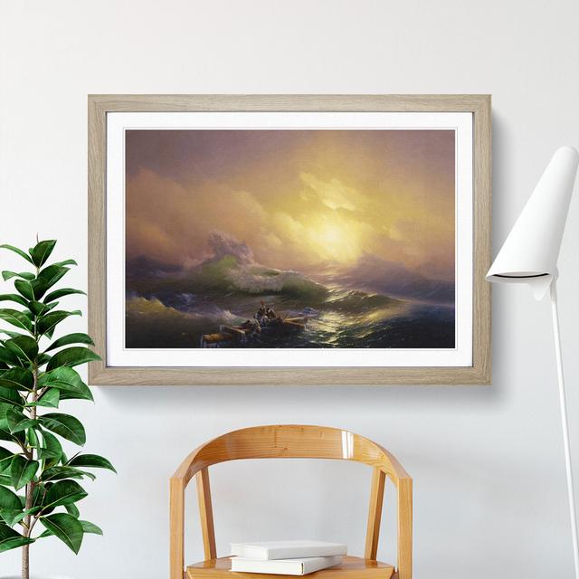 The Ninth Wave by Ivan Aivazovsky - Picture Frame Painting East Urban Home Frame Option: Oak Framed, Size: 27cm H x 36cm W x 2cm D on Productcaster.