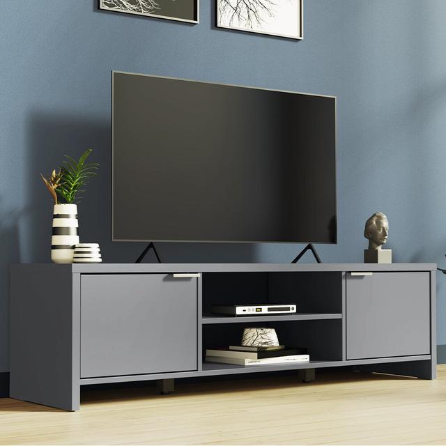 Latitude Run TV Stand Cabinet with Storage Space for TVs up to 65 Inches - 40 H x 38 D x 145 L cm Latitude Run Colour: Textured Grey on Productcaster.