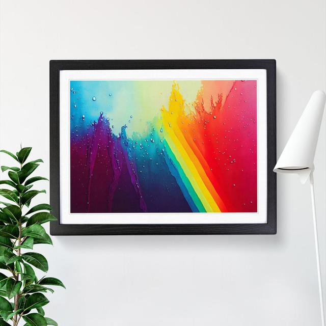 Painted Rainbow - Picture Frame Painting Metro Lane Format: Black Framed, Size: 34cm H x 46cm W x 2cm D on Productcaster.