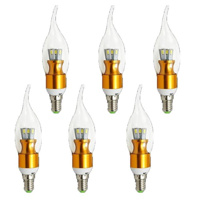 5 W E14 Dimmable LED Candle Light Bulb (Set of 6) Williston Forge Colour Temperature: 6000 on Productcaster.