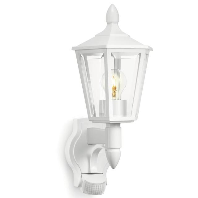 Classic Outdoor Wall Latern L 15 S with Motion Sensor E27 Steinel Fixture Finish: White on Productcaster.