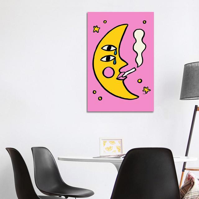 Sassy Moon by Aley Wild - Gallery-Wrapped Canvas Giclée on Canvas Lark Manor Size: 101.6cm H x 66.04cm W, Format: Wrapped Canvas on Productcaster.