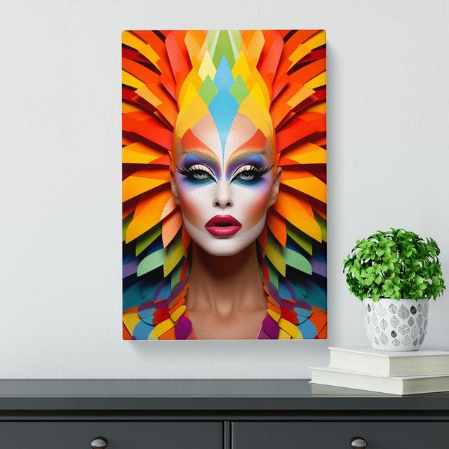 Drag Queen Colour Field - Wrapped Canvas Print 17 Stories Size: 60cm H x 40cm W x 3cm D on Productcaster.