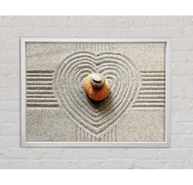 Love Heart Stones - Single Picture Frame Art Prints on Canvas Bright Star Size: 84.1cm H x 118.9cm W x 3.3cm D on Productcaster.