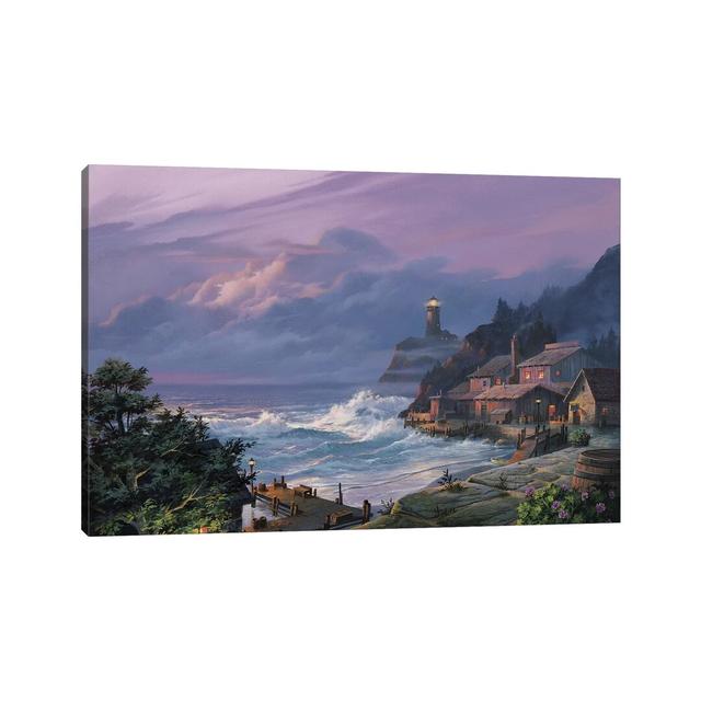 Sunset Fog by Michael Humphries - Wrapped Canvas Print Breakwater Bay Size: 30.48cm H x 45.72cm W x 1.905cm D on Productcaster.