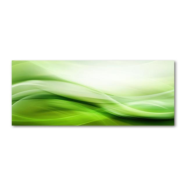 Canvas Print - Wall Art - Prints On Canvas - 125X50 Image Picture Theme: Green Waves Background Ivy Bronx on Productcaster.