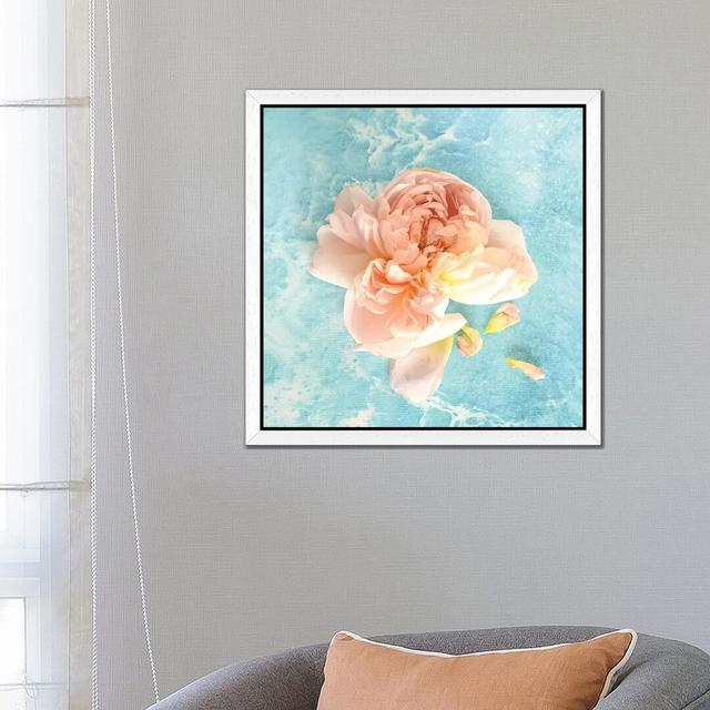 Flower Power by Antuanelle - Print on Canvas Ebern Designs Format: White Floater Framed, Size: 66.04cm H x 66.04cm W x 3.81cm D on Productcaster.