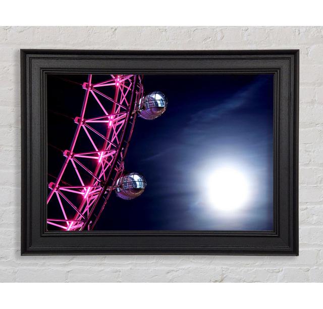 London Eye Pods In The Moonlight Framed Print Ebern Designs Size: 59.7cm H x 84.1cm W on Productcaster.