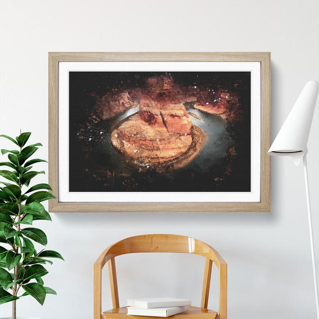 Horseshoe Bend in the Grand Canyon Vol.2 - Picture Frame Graphic Art East Urban Home Frame Option: Oak Framed, Size: 36cm H x 48cm W x 2cm D on Productcaster.