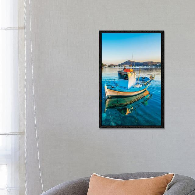 Patmos II by Nejdet Duzen - Gallery-Wrapped Canvas Giclée on Canvas Longshore Tides Format: Black Framed, Size: 66.04cm H x 45.72cm W x 3.81cm D on Productcaster.