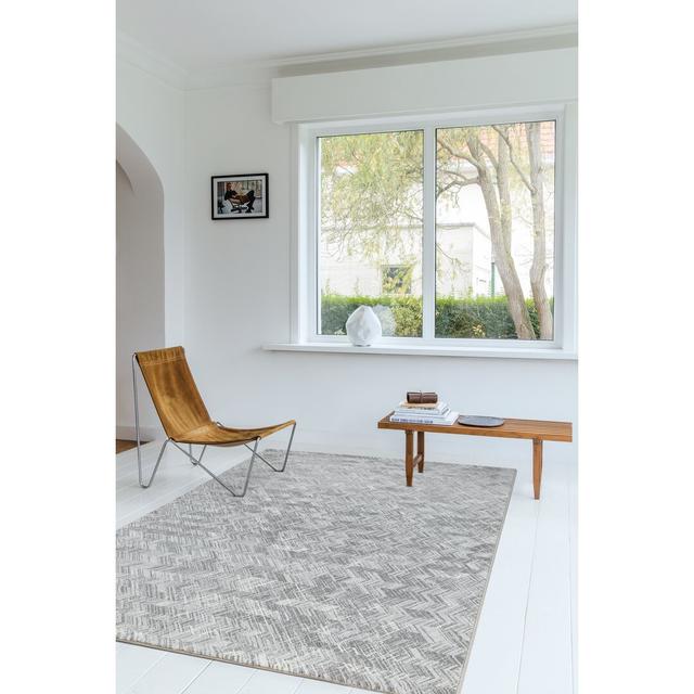 Toshia Flatweave Grey Rug Ebern Designs Rug Size: Rectangle 120 x 170cm on Productcaster.