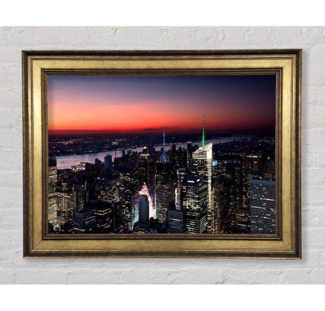 Sunset Over New Jersey - Single Picture Frame Art Prints Bright Star Size: 21cm H x 42cm W x 8cm D on Productcaster.