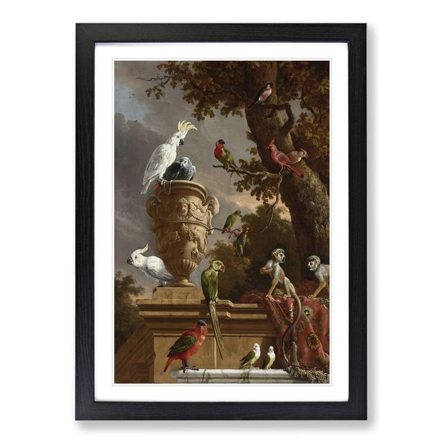 Menagerie by Melchior D'Hondecoeter - Picture Frame Painting East Urban Home Frame Option: Black Framed, Size: 36cm H x 27cm W x 2cm D on Productcaster.