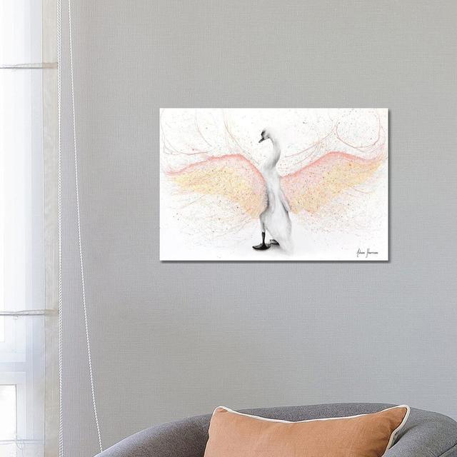 White Swan by Ashvin Harrison - Print on Canvas Ebern Designs Size: 45.72cm H x 66.04cm W x 3.81cm D, Format: Wrapped Canvas on Productcaster.