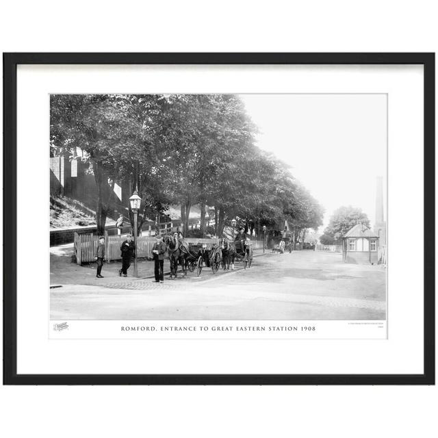 'Romford, Entrance to Great Eastern Station 1908' by Francis Frith - Picture Frame Photograph Print on Paper The Francis Frith Collection Size: 28cm H on Productcaster.