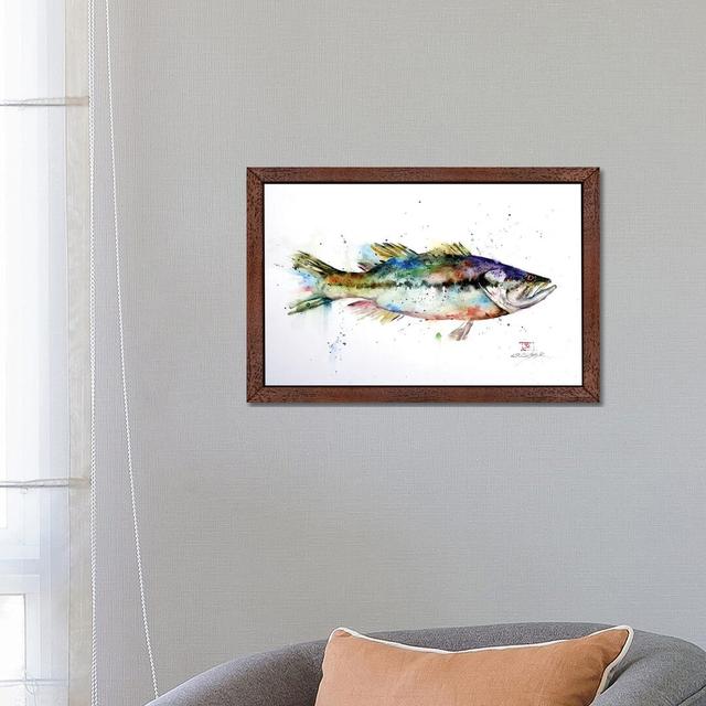 Largemouth' Painting Print East Urban Home Size: 45.72cm H x 66.04cm W x 3.81cm D, Format: Brown Floater Framed on Productcaster.