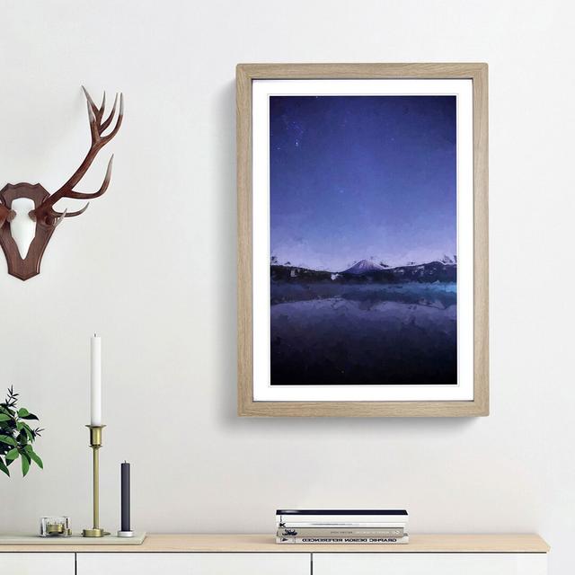 Stars over the Mountain - Picture Frame Graphic Art Print East Urban Home Frame Option: Oak Framed, Size: 65cm H x 48cm W x 2cm D on Productcaster.