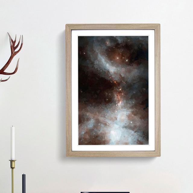 Universe in Abstract Vol.15 - Picture Frame Graphic Art Print East Urban Home Frame Option: Oak Framed, Size: 65cm H x 48cm W x 2cm D on Productcaster.