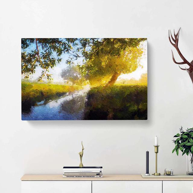 Beverley Brook River In London - Wrapped Canvas Painting East Urban Home Size: 40cm H x 60cm W x 3cm D on Productcaster.