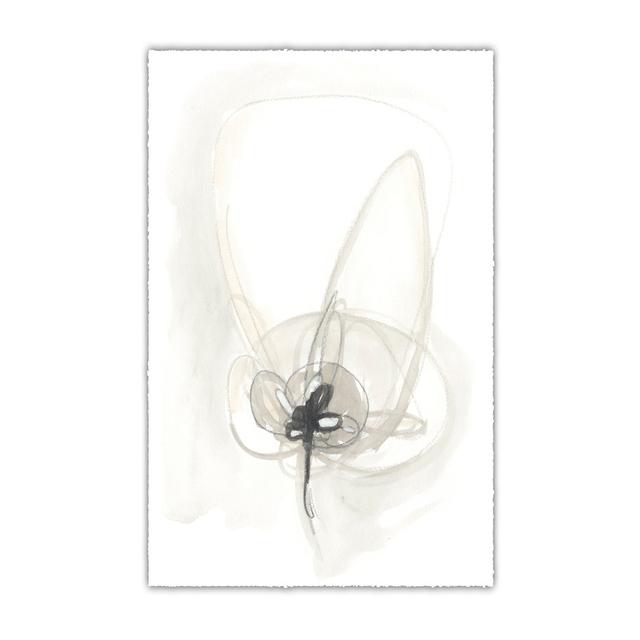 Neutral Floral Gesture IV - Wrapped Canvas Art Prints Wall Art Production Network Size: 91cm H x 61cm W on Productcaster.