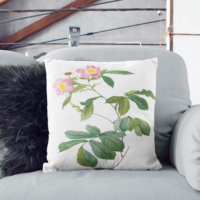 Alpine Roses Cushion with Filling East Urban Home Size: 40 x 40 cm, Backing Colour: White on Productcaster.