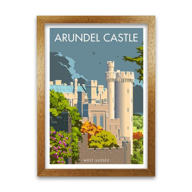 Arundel Castle by Stephen Millership - Print East Urban Home Frame Options: Oak, Size: 59.4 cm H x 42 cm W x 5 cm D on Productcaster.