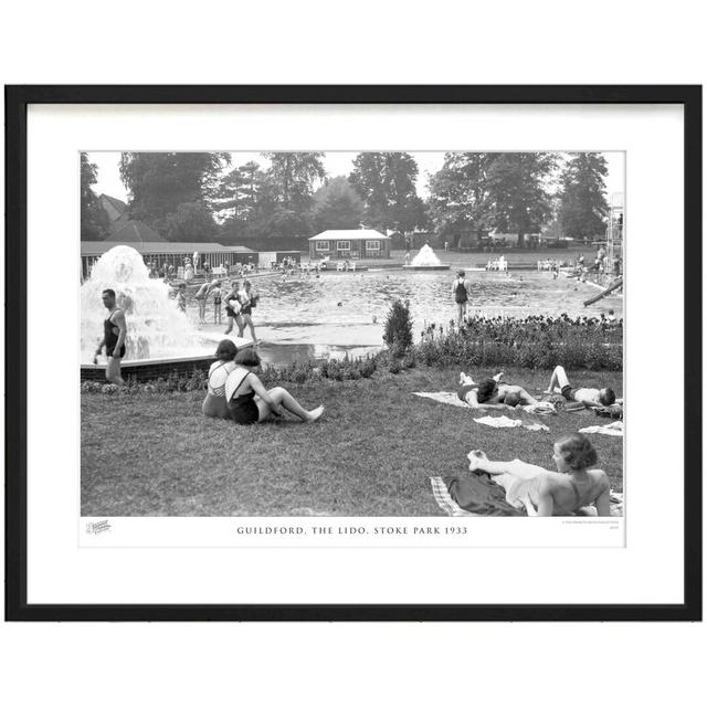 'Guildford, the Lido, Stoke Park 1933' by Francis Frith - Picture Frame Photograph Print on Paper The Francis Frith Collection Size: 60cm H x 80cm W x on Productcaster.