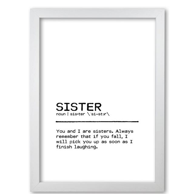 Sister Fall - Print East Urban Home Size: 85 cm H x 60 cm W x 5 cm D, Format: White Grain Frame on Productcaster.