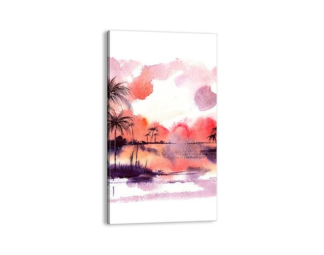 'Calmness of the Tropics' - Graphic Art Print on Canvas Bay Isle Home Size: 120cm H x 65cm W x 1.8cm D on Productcaster.