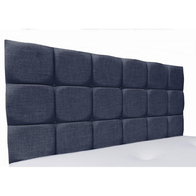 Lennart Upholstered Headboard Interiors 2 Suit U Colour: Blue, Upholstery: Plush Velvet, Size: Super King (6') on Productcaster.