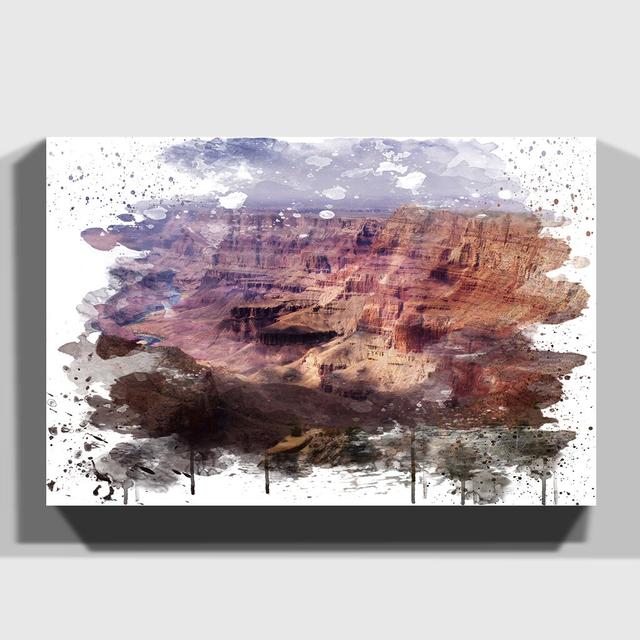 'The Grand Canyon' Graphic Art Print East Urban Home Size: 70cm H x 100cm W, Format: Wrapped Canvas on Productcaster.