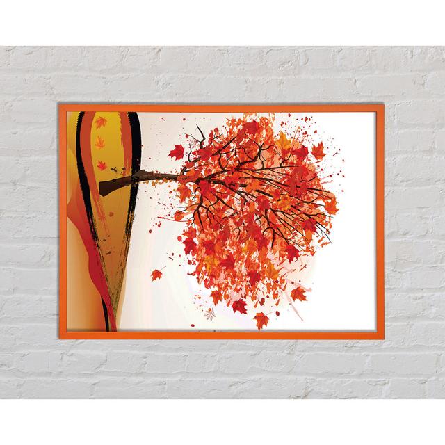 Emele Autumn Orange Tree - Print Ophelia & Co. Size: 42cm H x 59.7cm W x 2cm D on Productcaster.