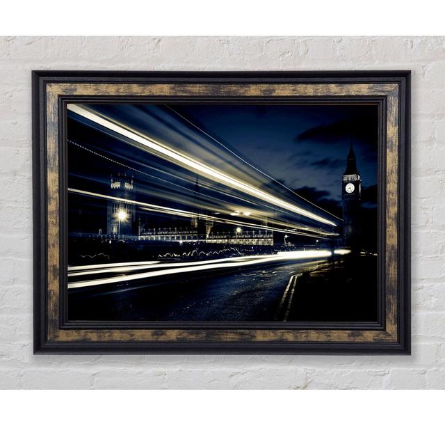 London Blue Nights - Single Picture Frame Art Prints Bright Star Size: 42cm H x 59.7cm W x 8cm D on Productcaster.