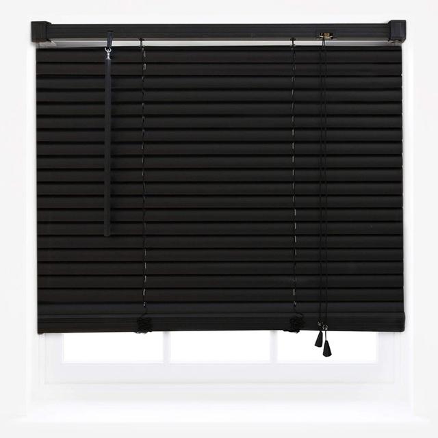 PVC Room Darkening Venetian Blind Symple Stuff Size: 213 cm L x 165 cm W, Finish: Black on Productcaster.