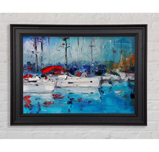 In the Harbour - Single Picture Frame Art Prints Longshore Tides Size: 42cm H x 59.7cm W x 8cm D, Format: Black Framed Paper on Productcaster.