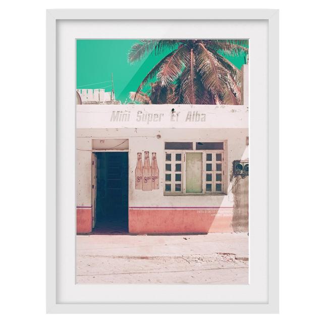 Vintage Mini Supermarket Framed Photographic Art Print East Urban Home Rahmenoptionen: Matt white, Size: 55 cm H x 40 cm W on Productcaster.