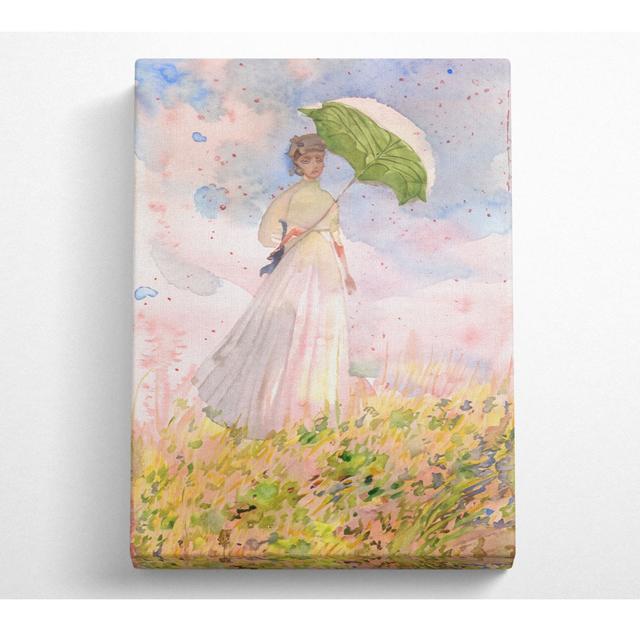 Monet Nainen Ja Paivanvarjo - Wrapped Canvas Art Prints Rosalind Wheeler Size: 66cm H x 106.6cm W on Productcaster.