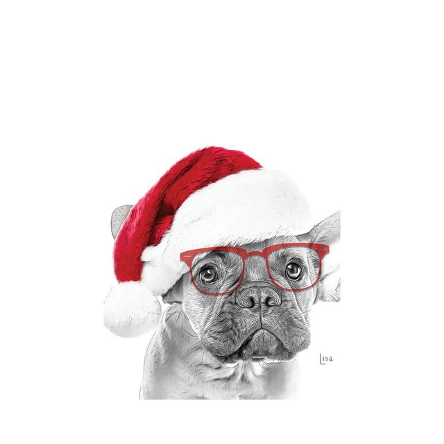 Christmas Dog - Wrapped Canvas Painting The Seasonal Aisle Size: 30.48cm H x 20.32cm W x 1.91cm D on Productcaster.