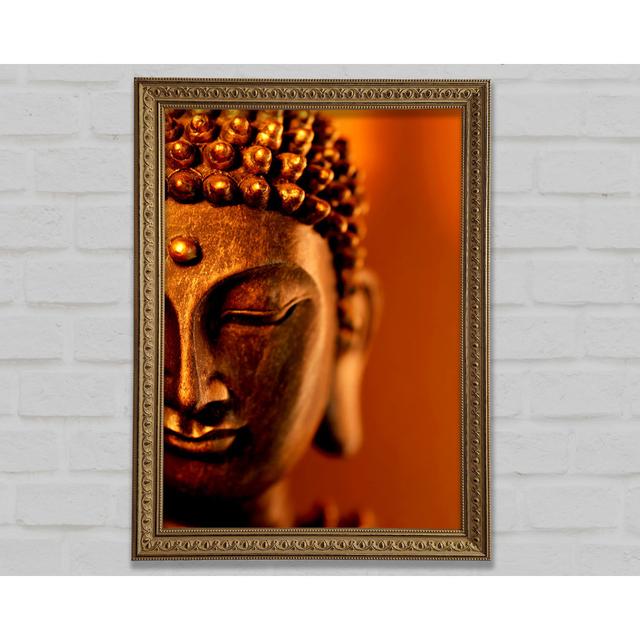 Buddha Face Orange - Print Bloomsbury Market Size: 42cm H x 29.7cm W x 3cm D on Productcaster.