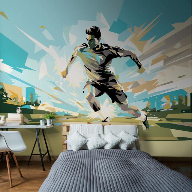 Poquott Matte Wall Mural ClassicLiving Colour: Blue, Size: 300cm L x 240cm W on Productcaster.