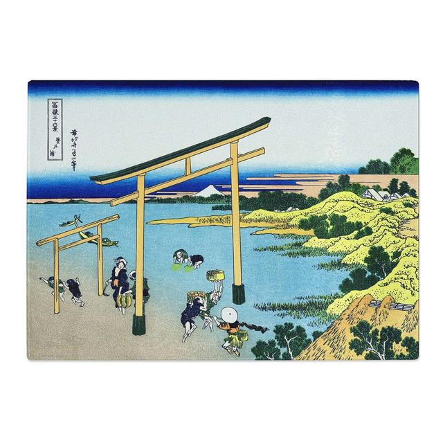 Tempered Glass Bay of Noboto by Katsushika Hokusai Chopping Board East Urban Home Size: 28.5cm W x 20cm L on Productcaster.