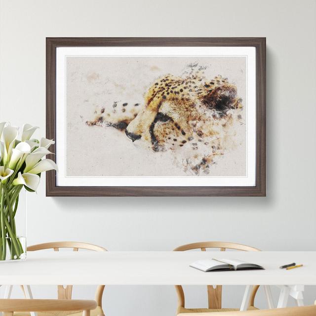 Cheetah Vol.1 - Picture Frame Painting East Urban Home Frame Option: Walnut Framed, Size: 65cm H x 90cm W x 2cm D on Productcaster.